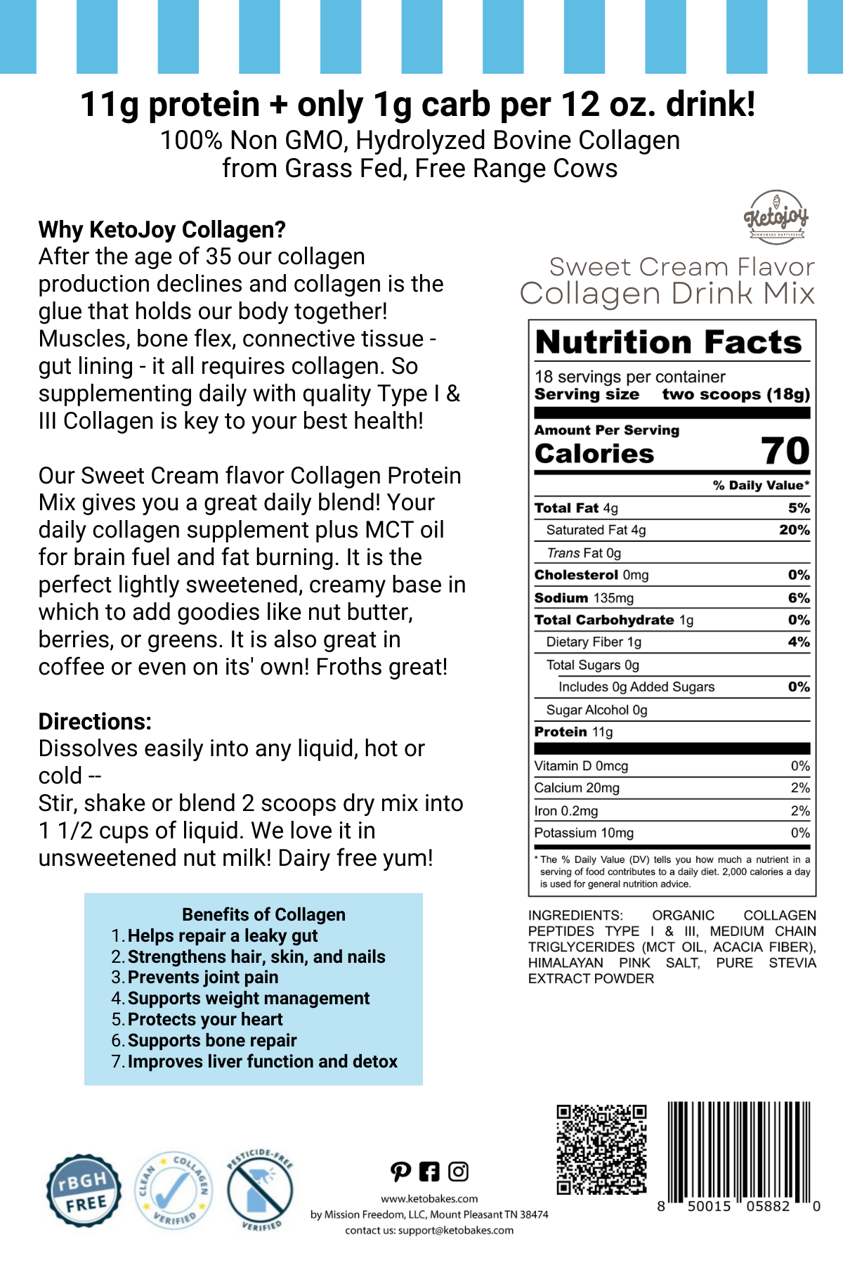 Collagen Drink - Sweet Cream