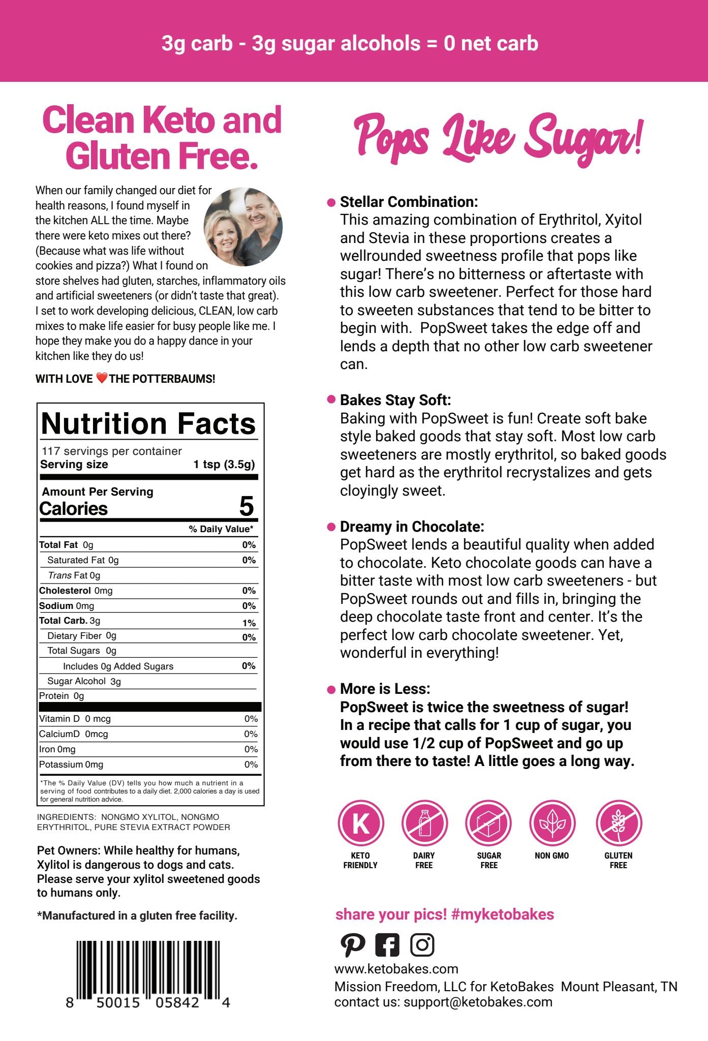 PopSweet All Natural Sweetener