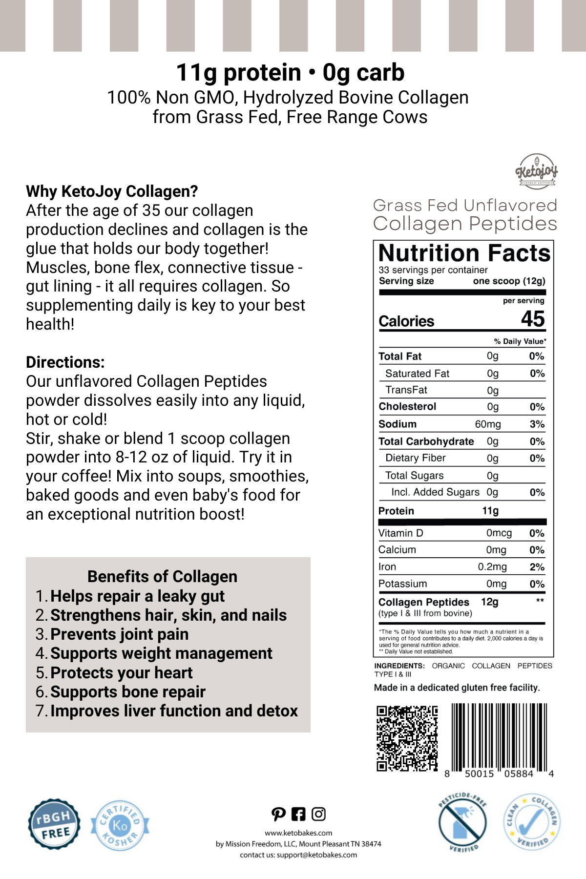 Pure Collagen Peptides Powder