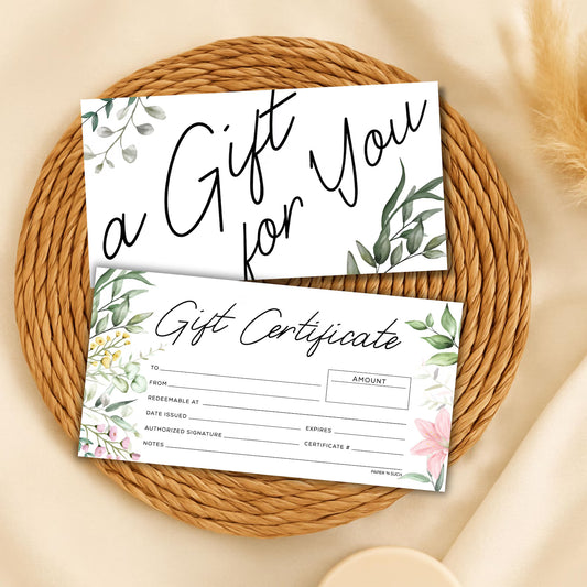 $100 Gift Certificate with Envelope